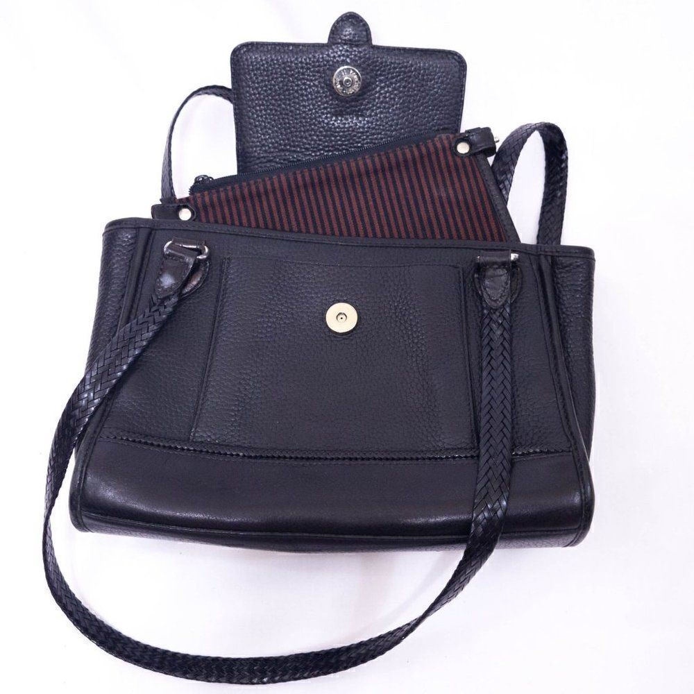 Brighton Black Leather Medium Sized Bag with removable interior pocket